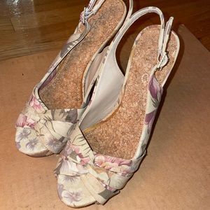 ALDO Floral Open Toe Heels